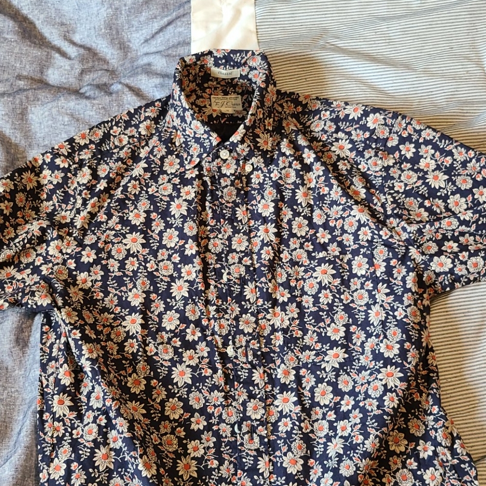 J. Crew floral long sleeve button down